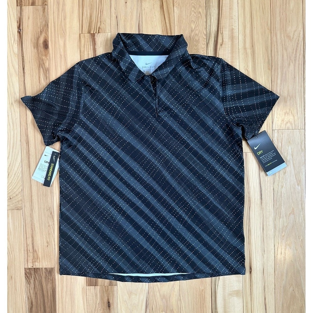 Nike Girls XL Golf‎ Dri-Fit Printed Polo Shirt AJ5280-010 NWT Standard Fit